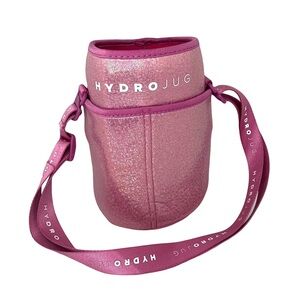 Hydrojug Hot Pink Glitter Metallic Pro Water Bottle Sleeve Crossbody Holder